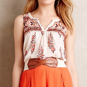 Anthropologie Morning Glory Tank M